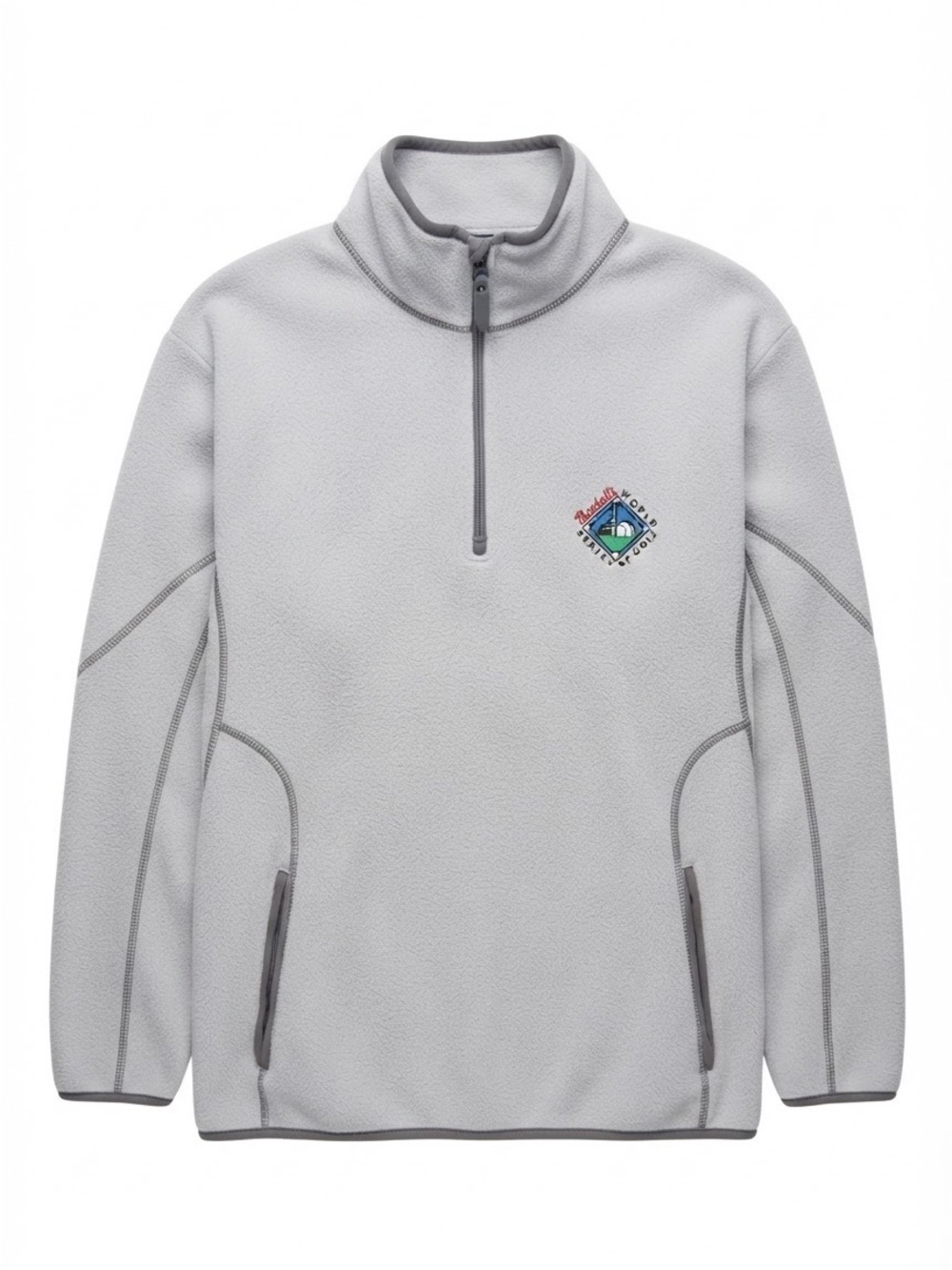 Antiqua World Series of Golf Men's Large Light Gray Half-Zip Fleece Pullover